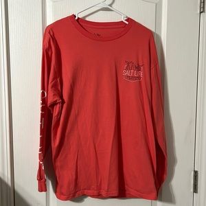 Salt Life Long Sleeve Coral Color Tee